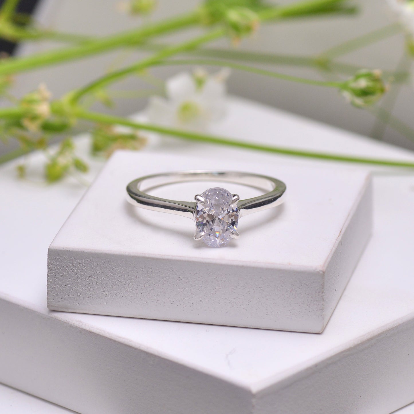 925 Sterling Silver Solitaire Ring For Women