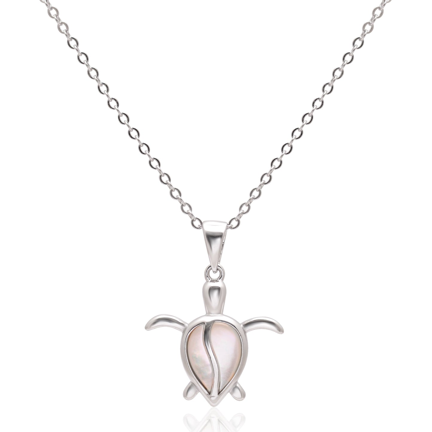 925 Sterling Silver Turtle Pendant Necklace For Women