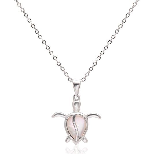 925 Sterling Silver Turtle Pendant Necklace For Women