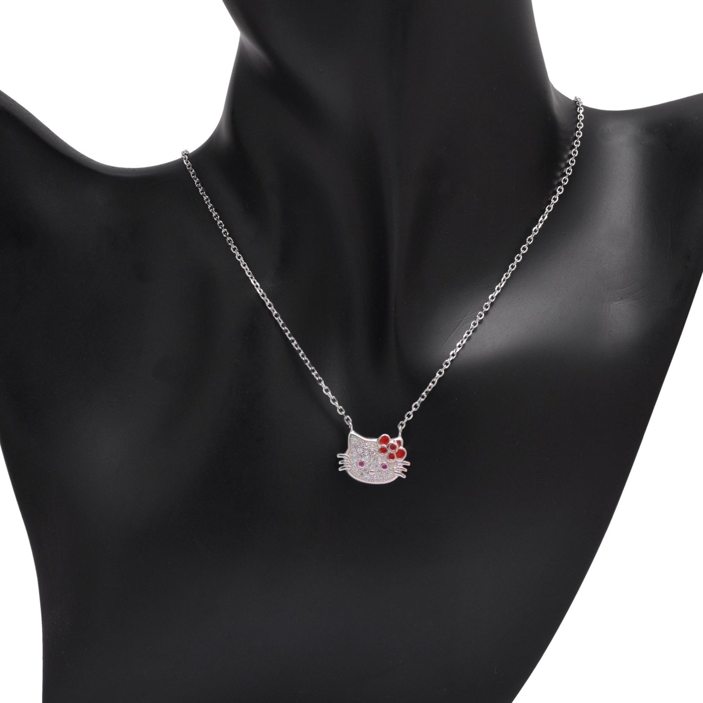 925 Sterling Silver Kitty Pendant Necklace For Women