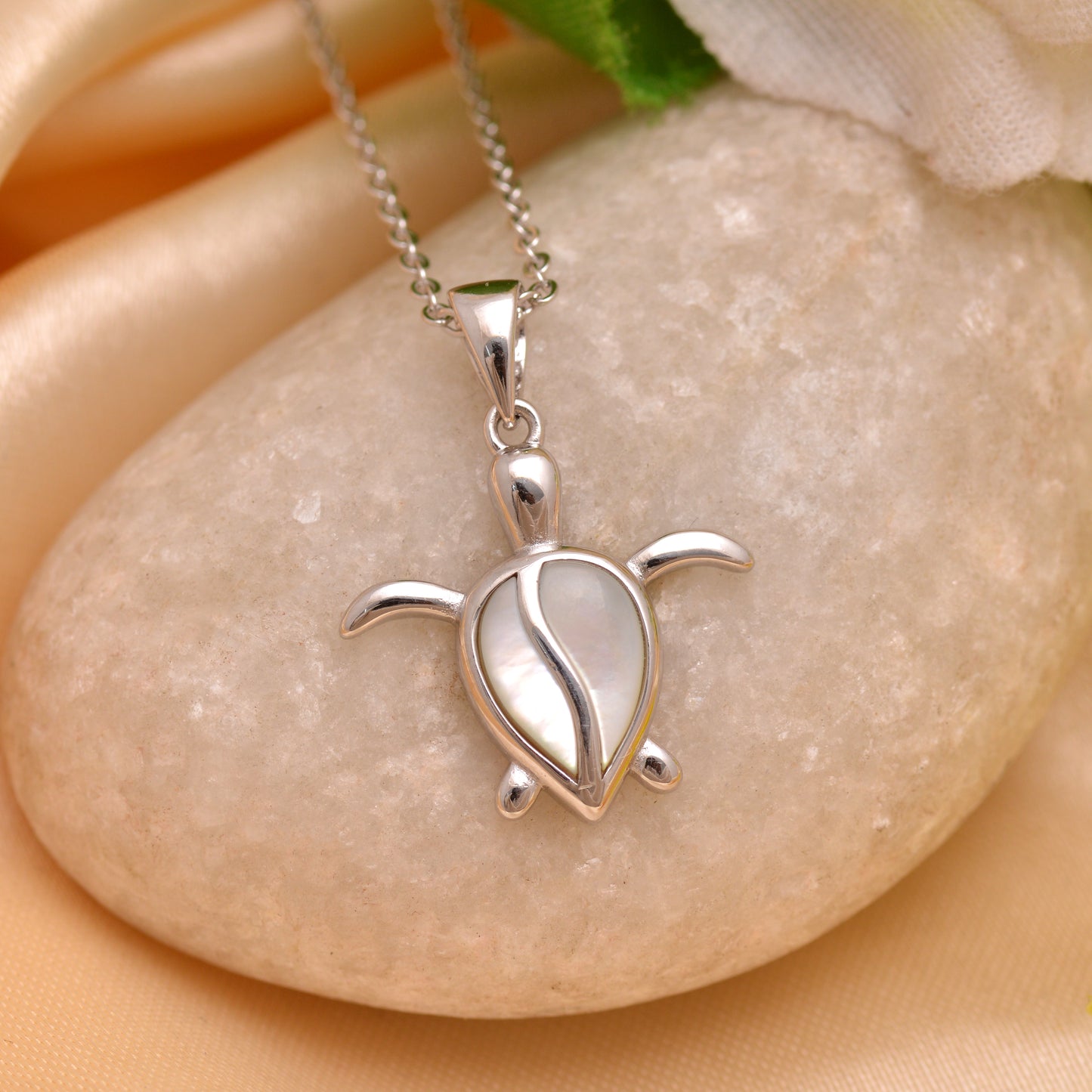 925 Sterling Silver Turtle Pendant Necklace For Women