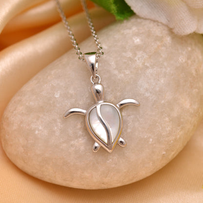 925 Sterling Silver Turtle Pendant Necklace For Women
