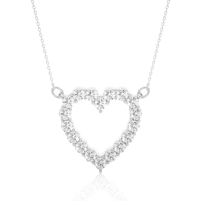 IGI Lab Grown VS1/G Round Diamond Heart Pendant 14K | 18K Gold Women Pendant