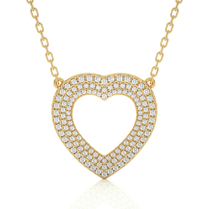 0.73Ct IGI Lab Grown Diamond Heart Pendant 14K | 18K Gold VS1/G