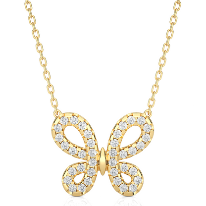  Lab Grown Diamond Butterfly Pendant 14K | 18K Gold
