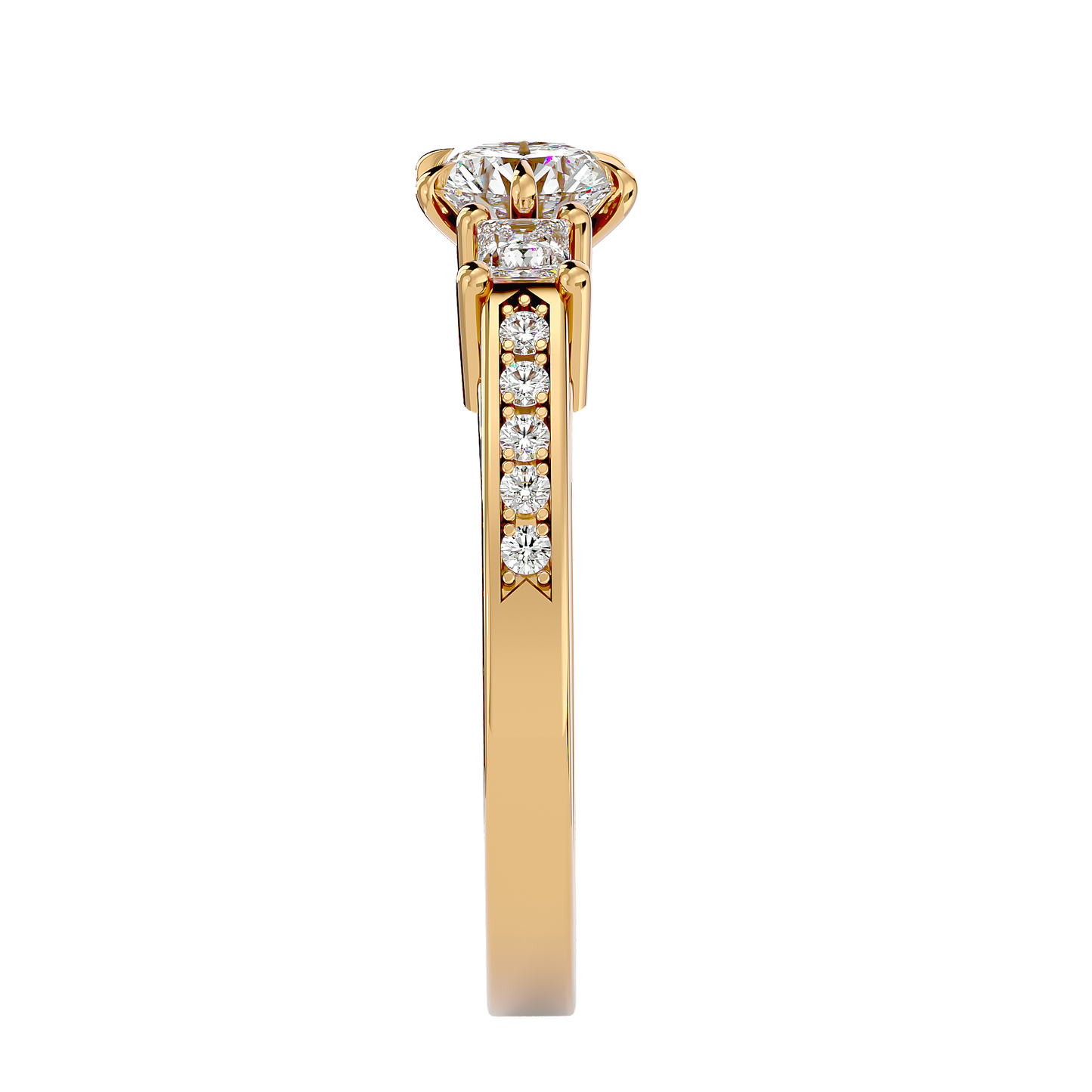 0.85Ct IGI Certified Lab Grown Diamond Engagement Ring 14K | 18K Gold VS1/G