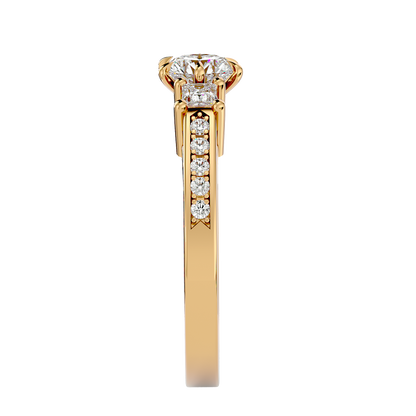 0.85Ct IGI Certified Lab Grown Diamond Engagement Ring 14K | 18K Gold VS1/G