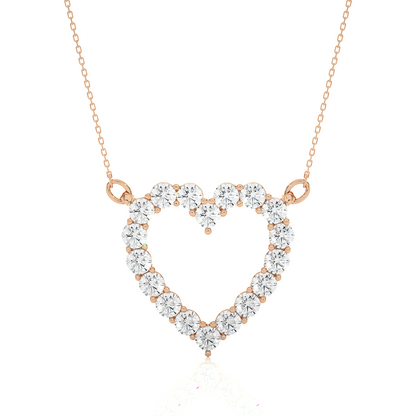 IGI Lab Grown VS1/G Round Diamond Heart Pendant 14K | 18K Gold Women Pendant