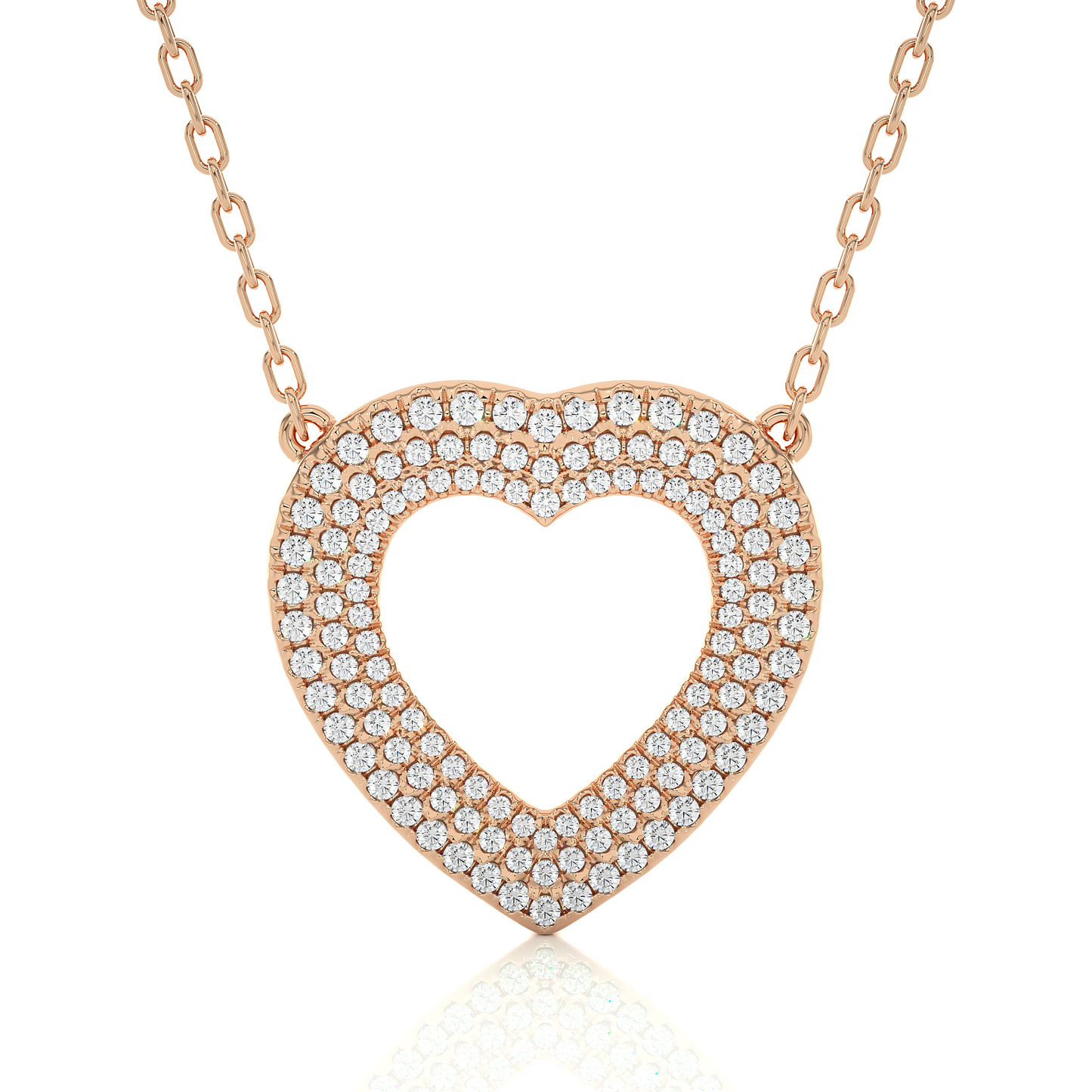0.73Ct IGI Lab Grown Diamond Heart Pendant 14K | 18K Gold VS1/G