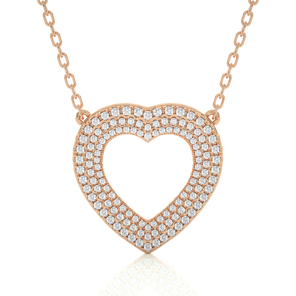 0.73Ct IGI Lab Grown Diamond Heart Pendant 14K | 18K Gold VS1/G