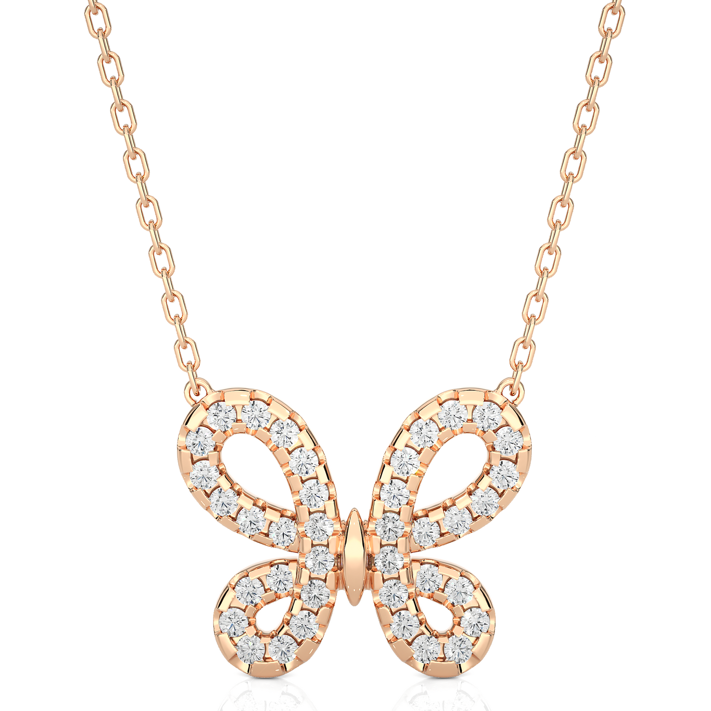  Lab Grown Diamond Butterfly Pendant 14K | 18K Gold