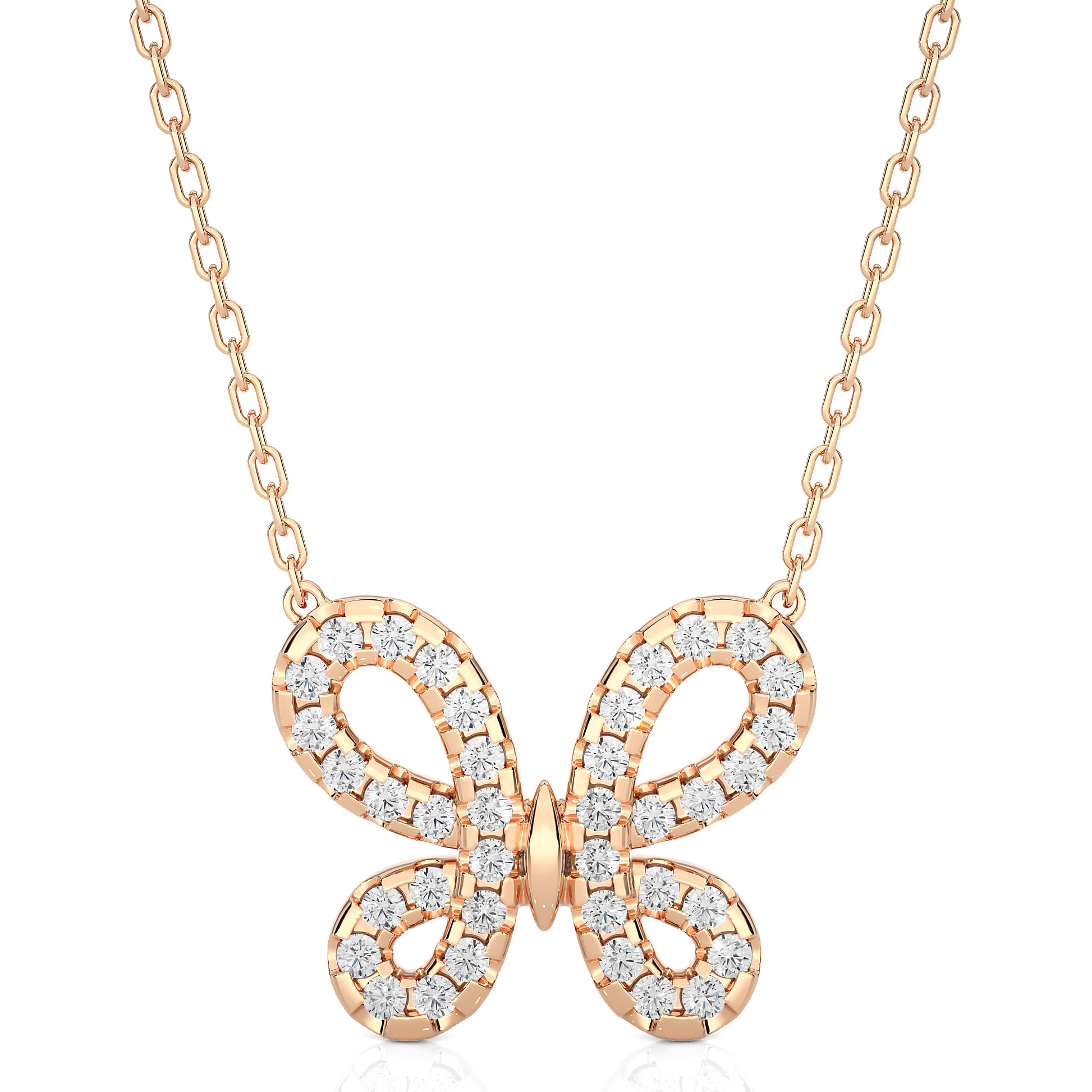  Lab Grown Diamond Butterfly Pendant 14K | 18K Gold
