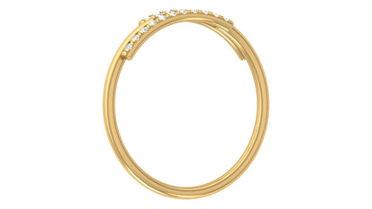 0.11Ct IGI Certified Lab Grown Diamond Twin Parallel Line Engagement Ring 14K | 18K Gold VS1/G