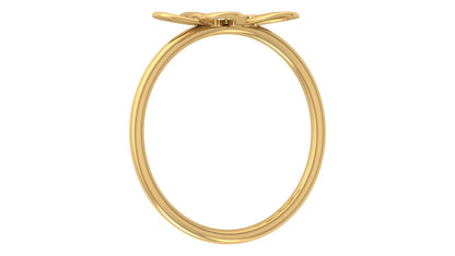 0.08 Ct IGI Certified Lab Grown Diamond Floral Finger Ring 14K | 18K Gold VS1/G