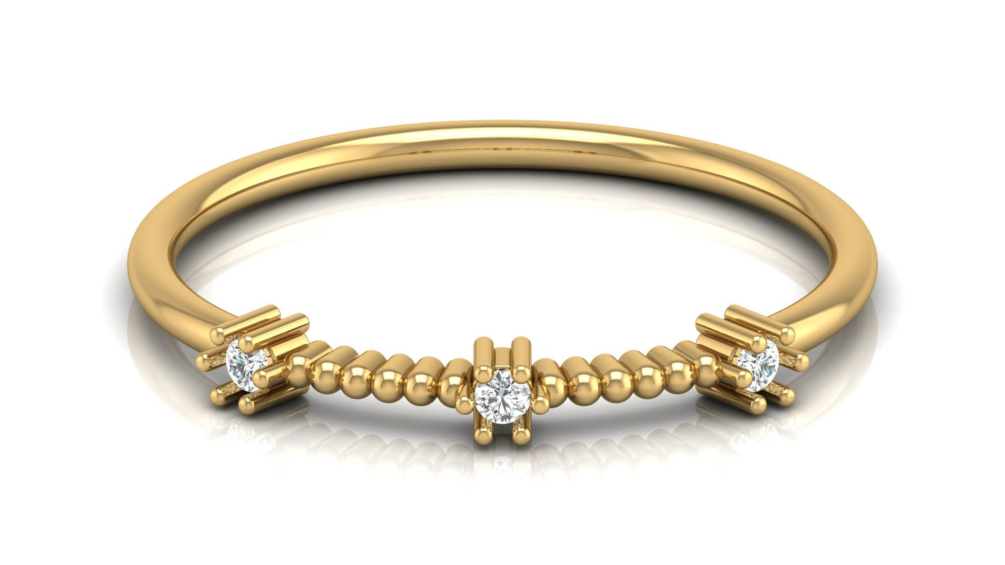 0.04Ct IGI Certified Lab Grown Diamond Stackable Engagement Ring 14K | 18K Gold VS1/G