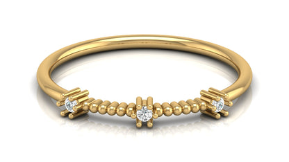 0.04Ct IGI Certified Lab Grown Diamond Stackable Engagement Ring 14K | 18K Gold VS1/G