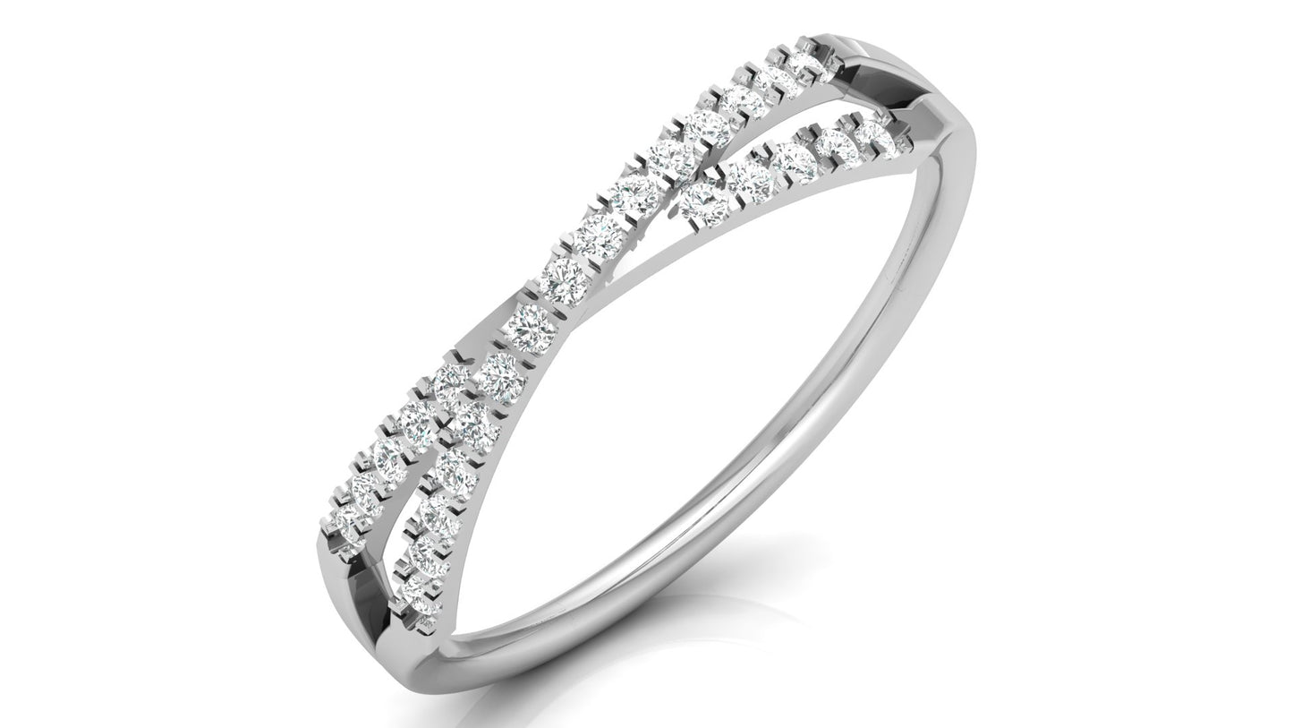 0.16Ct IGI Certified Lab Grown Diamond Crisscross Ring 14K | 18K Gold VS1/G
