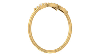 0.07Ct IGI Certified Lab Grown Diamond Leaf of Hope Ring 14K | 18K Gold VS1/G
