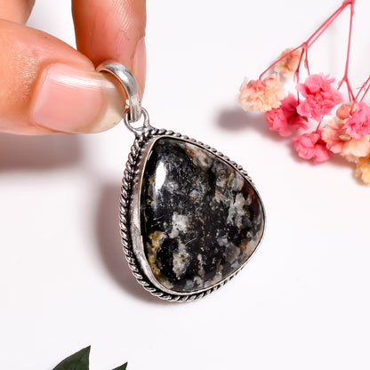 Pear Shape 925 Silver Jasper Gemstone Pendant, Handmade Jewelry Gift for Someone Special, Natural Jasper Crystal Necklace, Boho Necklace