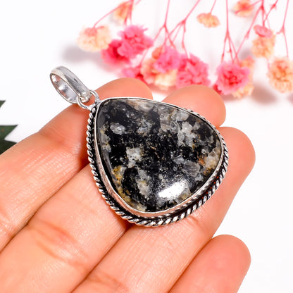 Pear Shape 925 Silver Jasper Gemstone Pendant, Handmade Jewelry Gift for Someone Special, Natural Jasper Crystal Necklace, Boho Necklace