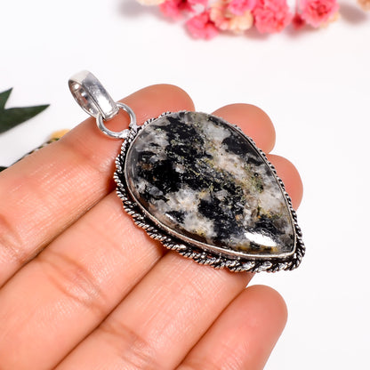 Jasper Gemstone Pendant, Teardrop Shape Necklace Pendant, Natural Jasper Stone Pendant, Boho Gemstone Gift, Necklace Gift for Her