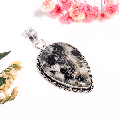 Jasper Gemstone Pendant, Teardrop Shape Necklace Pendant, Natural Jasper Stone Pendant, Boho Gemstone Gift, Necklace Gift for Her