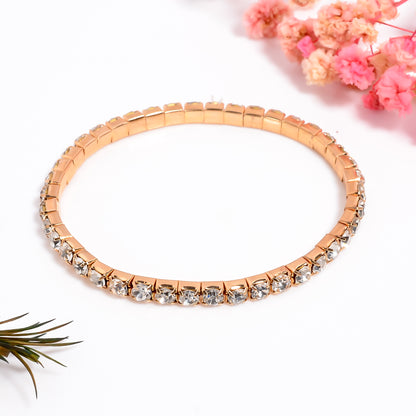 Tennis Bracelet, Stretchable CZ Bracelet, Elastic Bangle for Women, Sparkling Adjustable Stack Bracelet, Bridesmaid Jewelry, Gift for Her