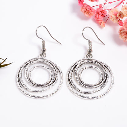 Bohemian Statememnt Chandelier Earrings, Circular Drop Earrings, Handmade Spiral Earrings for Womens, Statement Jewelry Gift for Her