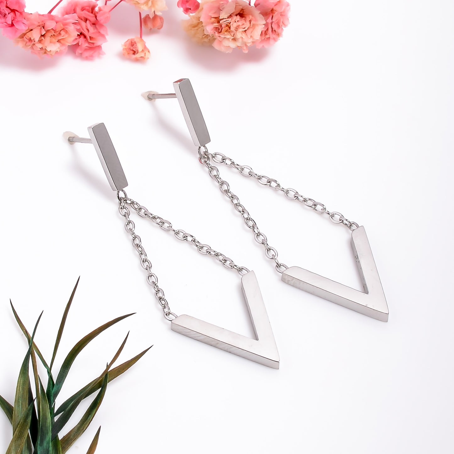 Geometric Drop Earrings for Women, Unique and Stylish drop Jewelry for Daily Wear Parties and Special Occasions, V Shape earrings for womens