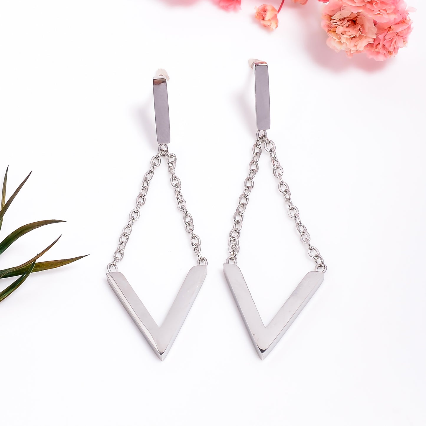 Geometric Drop Earrings for Women, Unique and Stylish drop Jewelry for Daily Wear Parties and Special Occasions, V Shape earrings for womens