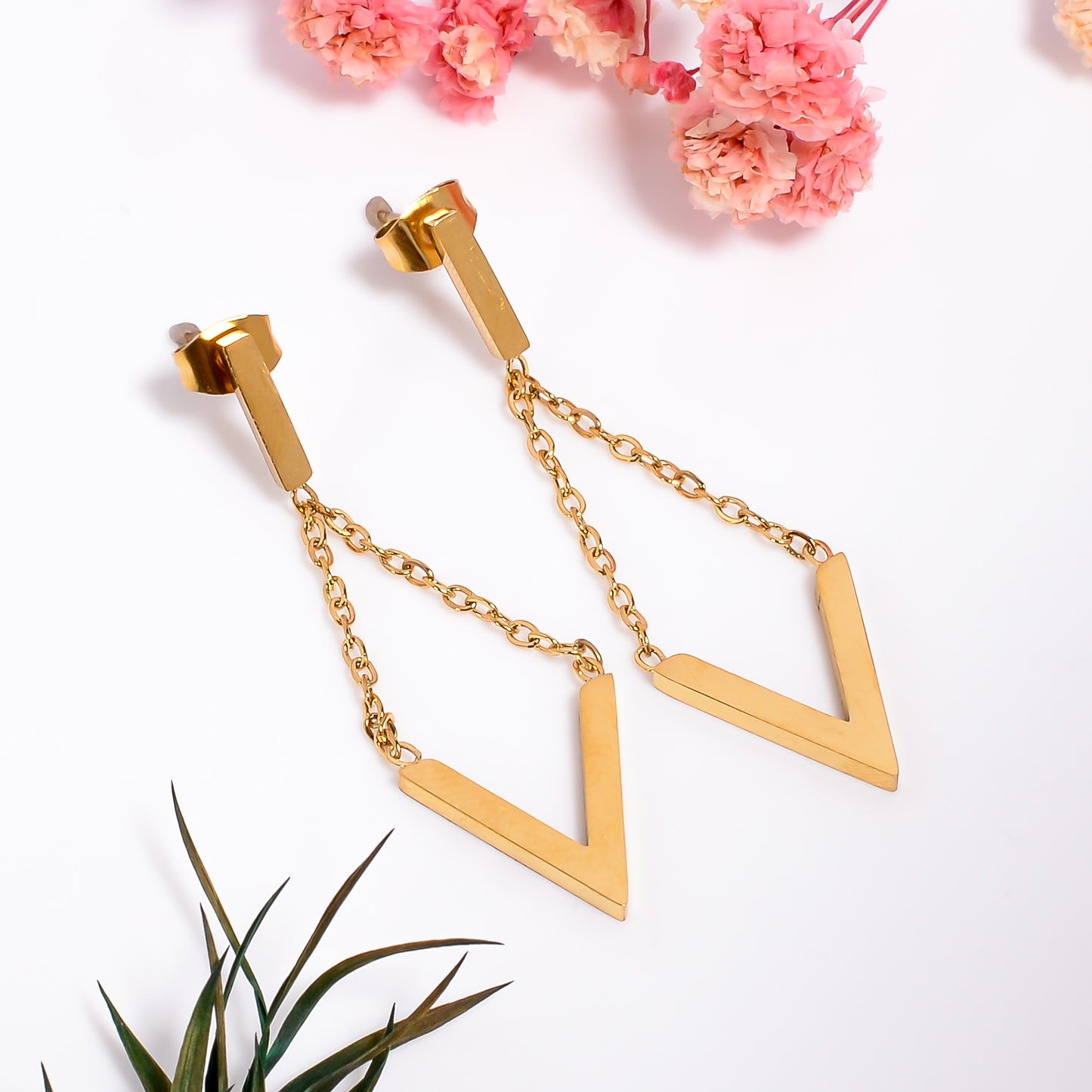 Geometric Drop Earrings for Women, Unique and Stylish drop Jewelry for Daily Wear Parties and Special Occasions, V Shape earrings for womens