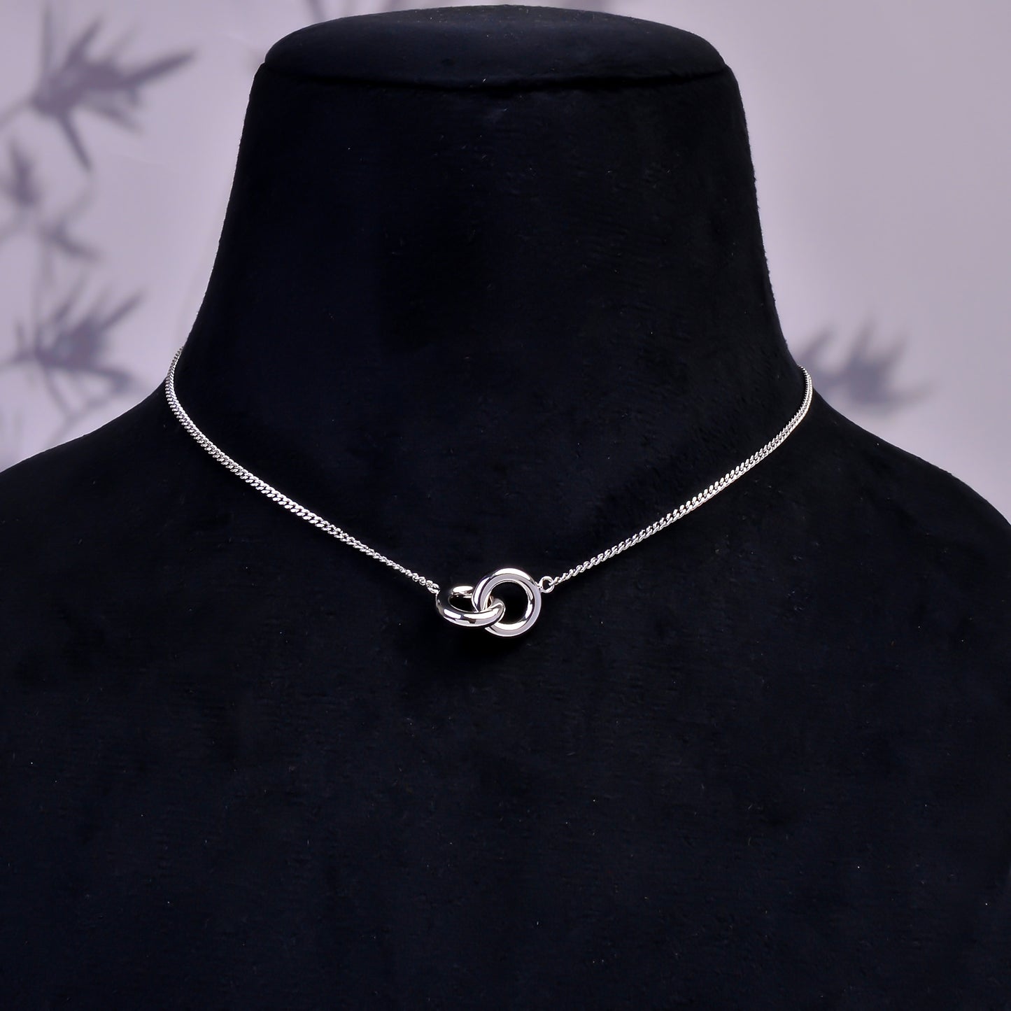 Interlocking Circle Necklace, Tiny Eternity necklace, Love Infinity Necklace, Adjustable Chain Necklace, love knot necklace, Gift for Her