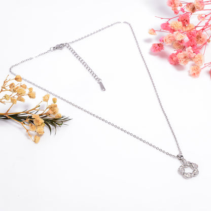 Flower Necklace, Tiny Plumeria Flower Pendant Necklace, Flower Pendant with Adjustable Chain, Women Necklace, Nature Inspired Gift for Her