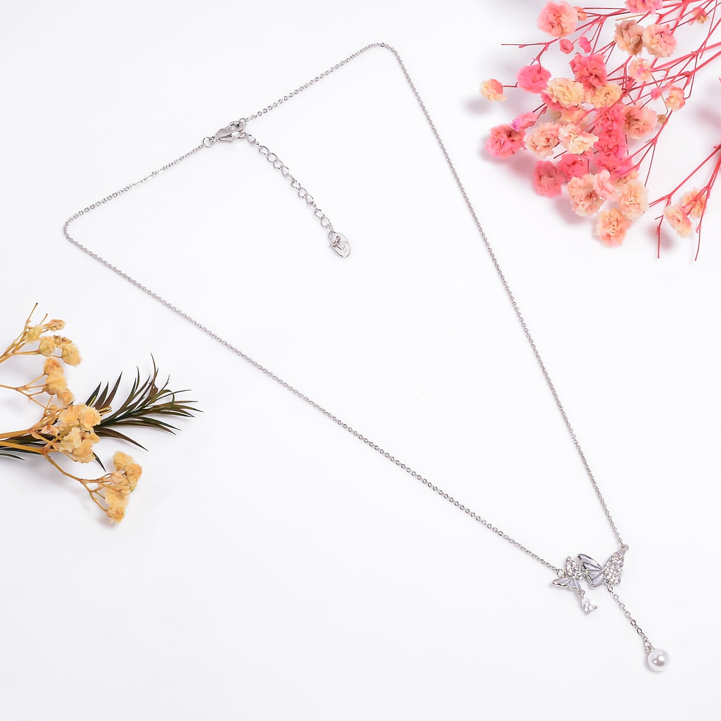 Butterfly Pendant, Tiny butterfly charm necklace, Butterfly Enamel Necklace, Adjustable Chain Necklace, Animal inspired Necklace for her