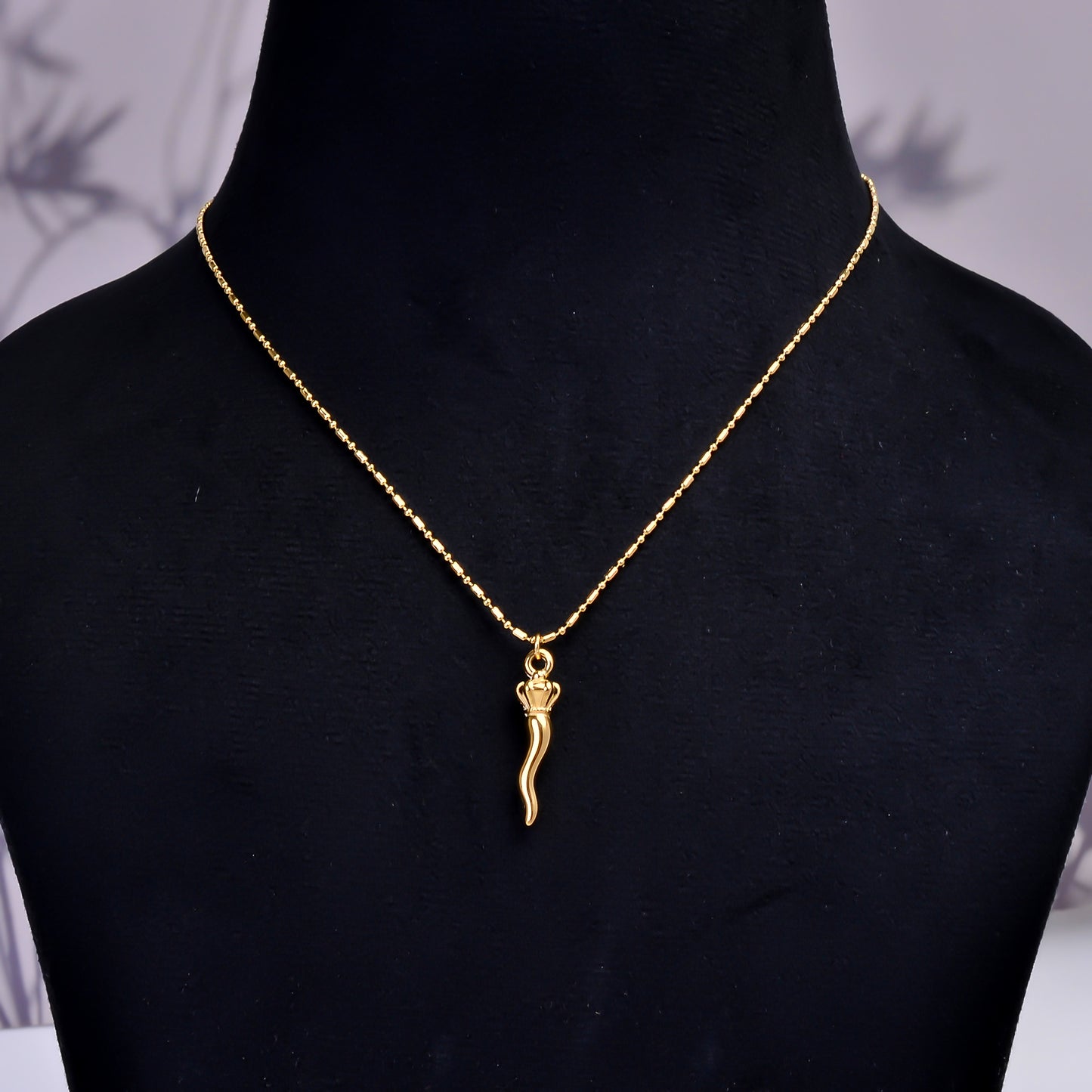 Italian Horn Necklace, Evil Eye Protection, Pendant for good luck, Unisex Pendant, Adjustable Chain, Italian Horn Necklace for Him & Her