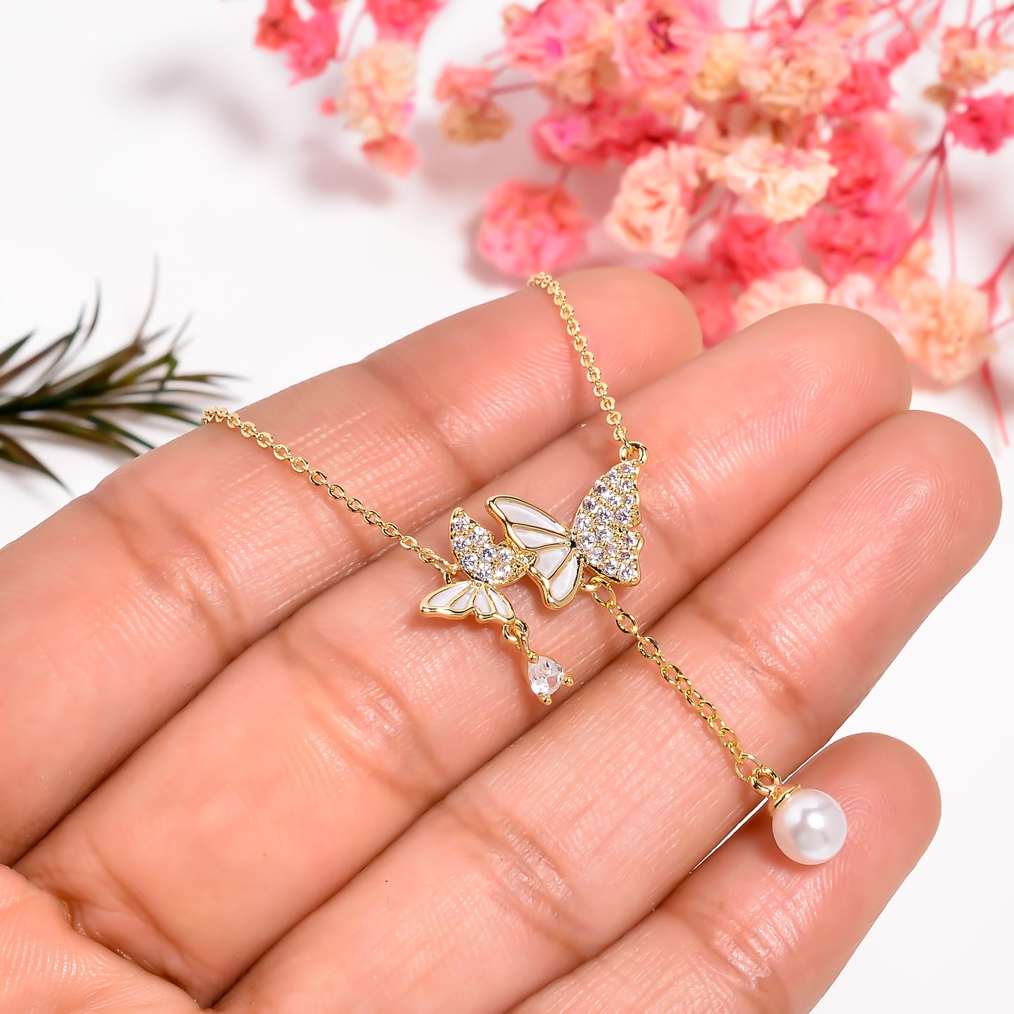 Butterfly Pendant, Tiny butterfly charm necklace, Butterfly Enamel Necklace, Adjustable Chain Necklace, Animal inspired Necklace for her