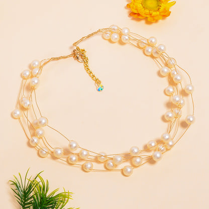 Mother of Pearl Choker Necklace, Pearl Choker, Collar Necklace, Bridal Choker, Wedding Necklace, Wedding Jewelry, Bridal Gifts, Gift for Her