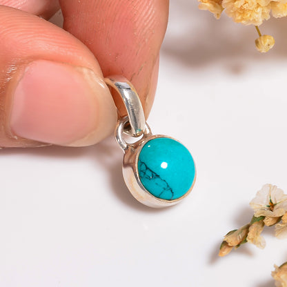 925 Silver Turquoise Gemstone Pendant | Gemstone Jewelry Gift for Women | Mother's Day, Christmas Jewelry | Gift for Her