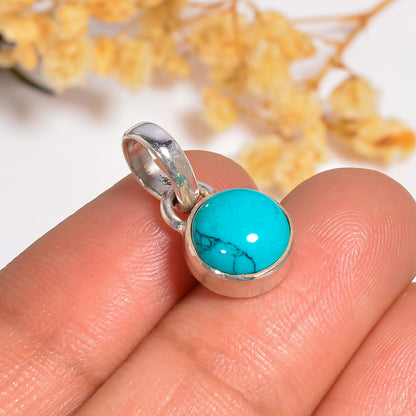 925 Silver Turquoise Gemstone Pendant | Gemstone Jewelry Gift for Women | Mother's Day, Christmas Jewelry | Gift for Her