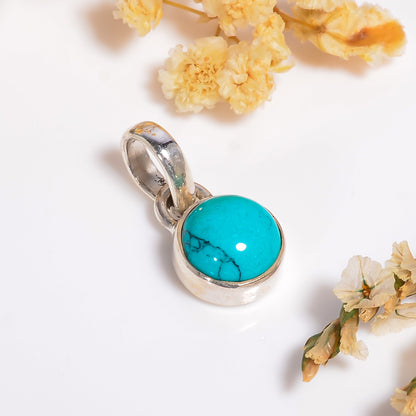 925 Silver Turquoise Gemstone Pendant | Gemstone Jewelry Gift for Women | Mother's Day, Christmas Jewelry | Gift for Her