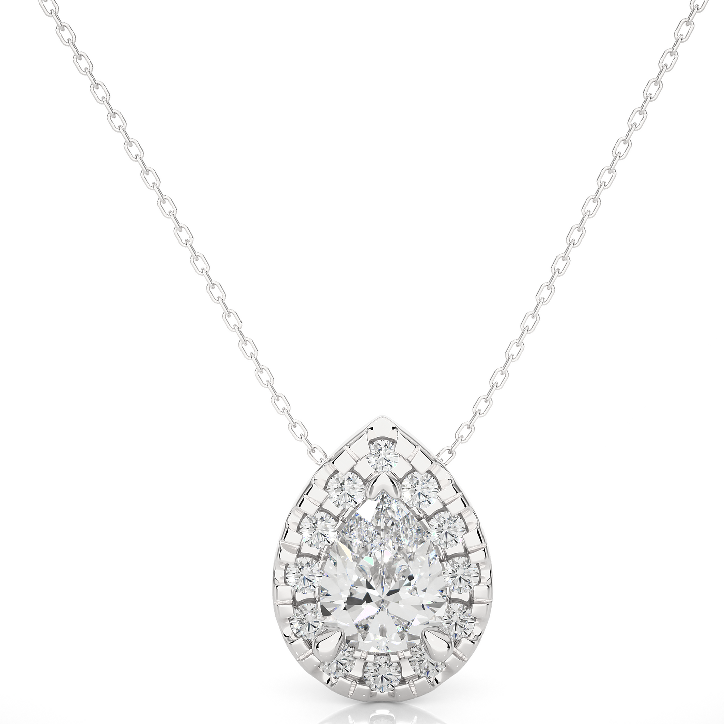 IGI VS1/G Diamond Pendants 14K | 18K Gold Lab Grown Pear Shape Women Necklace Gift