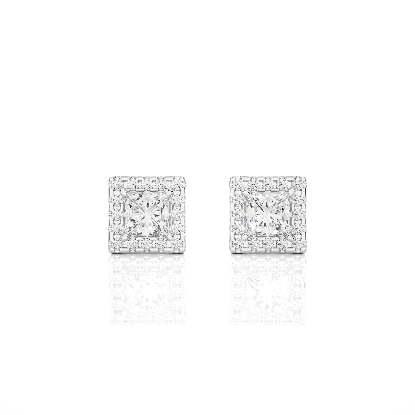 1.54Ct IGI Certified Lab Grown Diamond Stud Earrings 14K | 18K Gold VS1/G