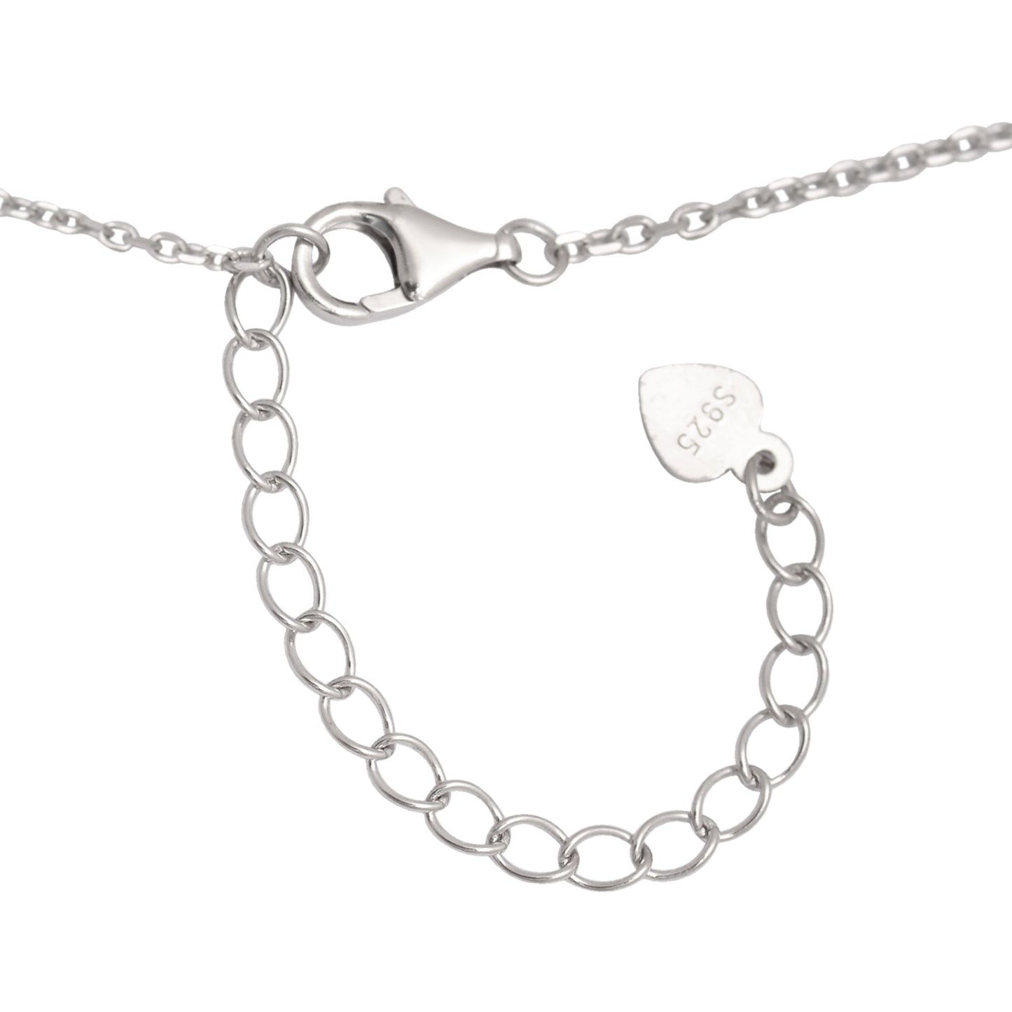 925 Sterling Silver Half Crystal Butterfly Pendant With Pearl Pendant Necklace