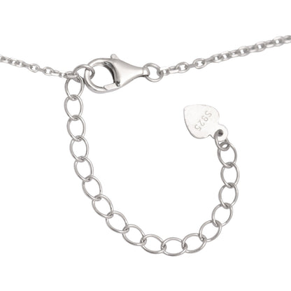 925 Sterling Silver Half Crystal Butterfly Pendant With Pearl Pendant Necklace