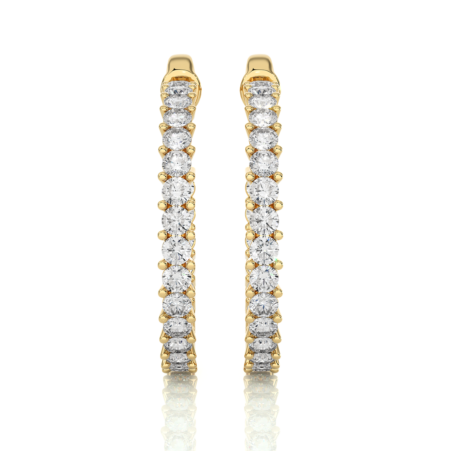0.92Ct IGI Certified Lab Grown Diamond Hoop Earrings 14K | 18K Gold VS1/G