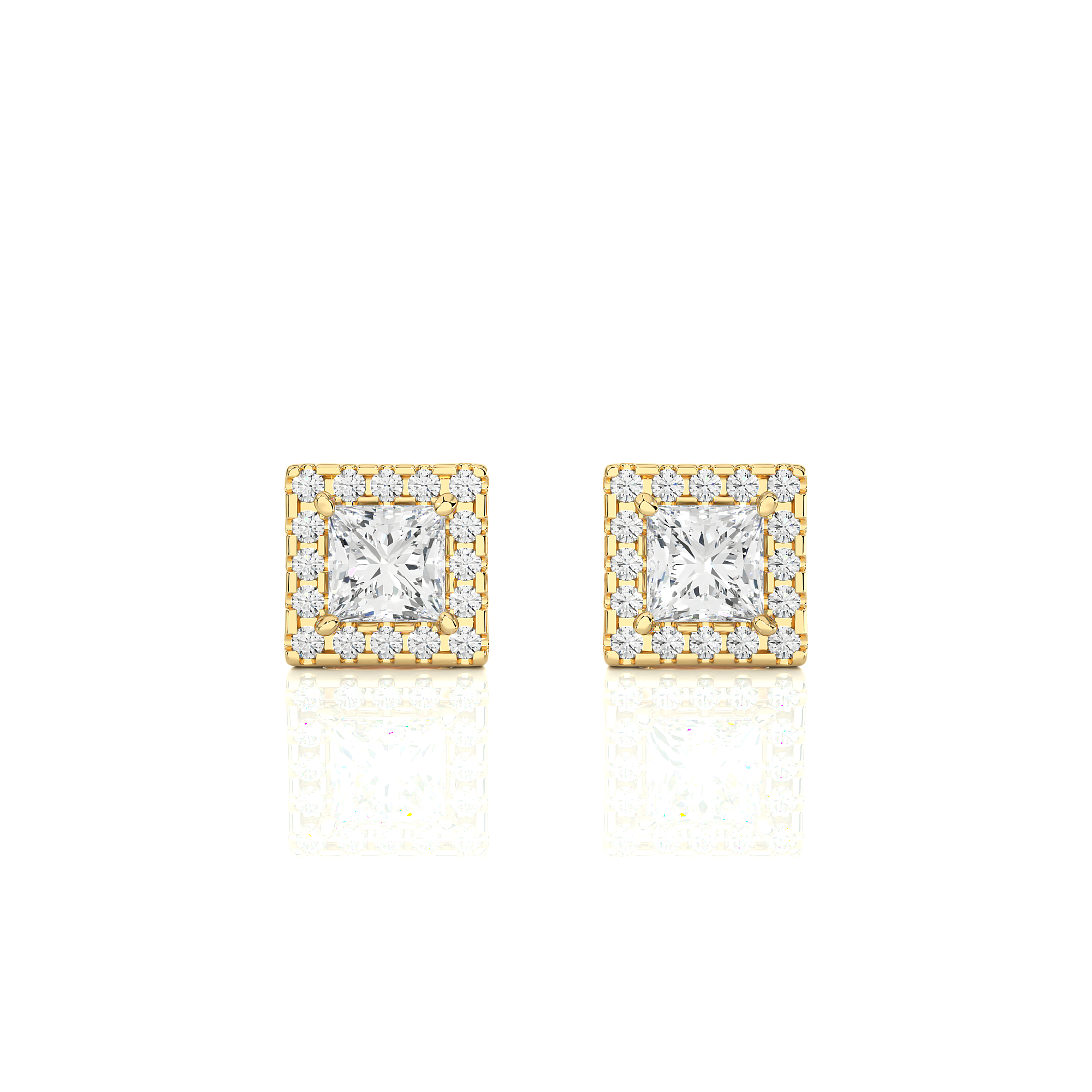 1.54Ct IGI Certified Lab Grown Diamond Stud Earrings 14K | 18K Gold VS1/G
