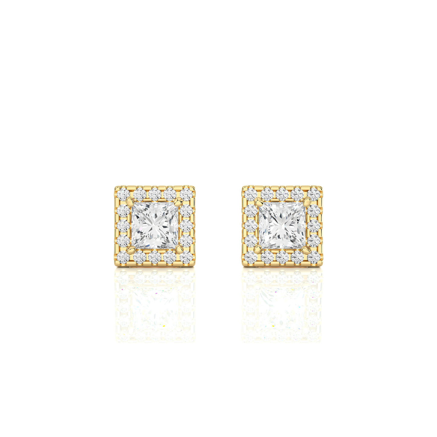 1.54Ct IGI Certified Lab Grown Diamond Stud Earrings 14K | 18K Gold VS1/G