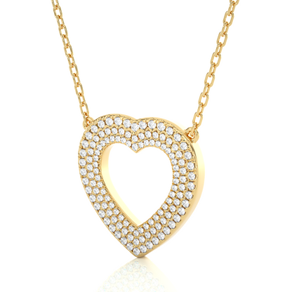 0.73Ct IGI Lab Grown Diamond Heart Pendant 14K | 18K Gold VS1/G