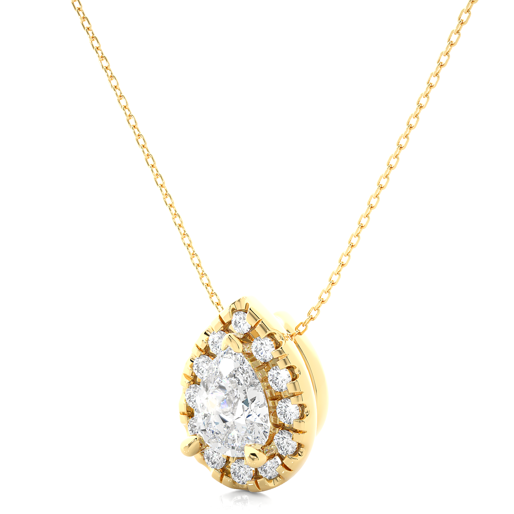 IGI VS1/G Diamond Pendants 14K | 18K Gold Lab Grown Pear Shape Women Necklace Gift