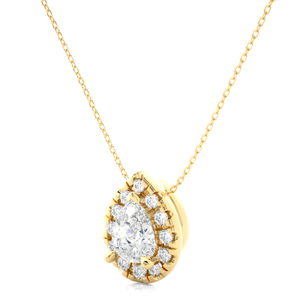 IGI VS1/G Diamond Pendants 14K | 18K Gold Lab Grown Pear Shape Women Necklace Gift